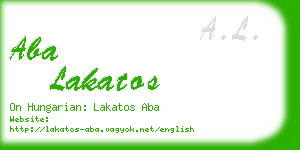aba lakatos business card